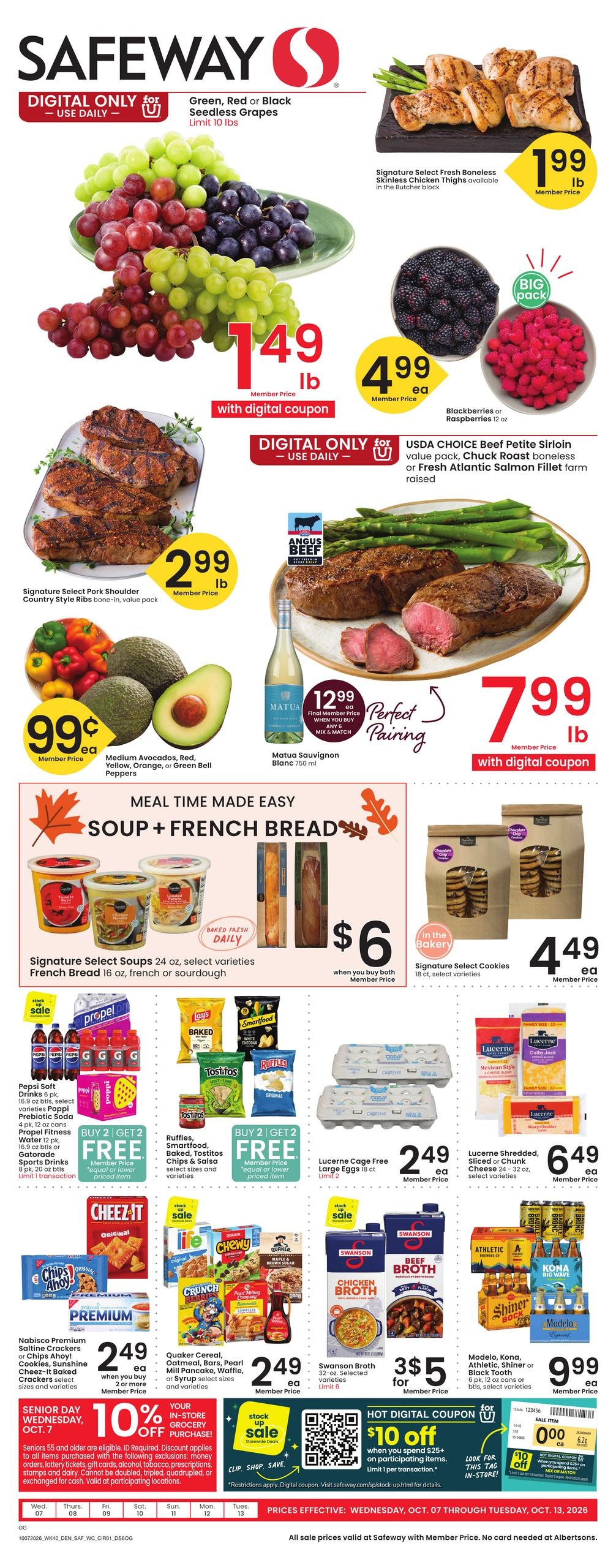 Safeway weekly ad page 1