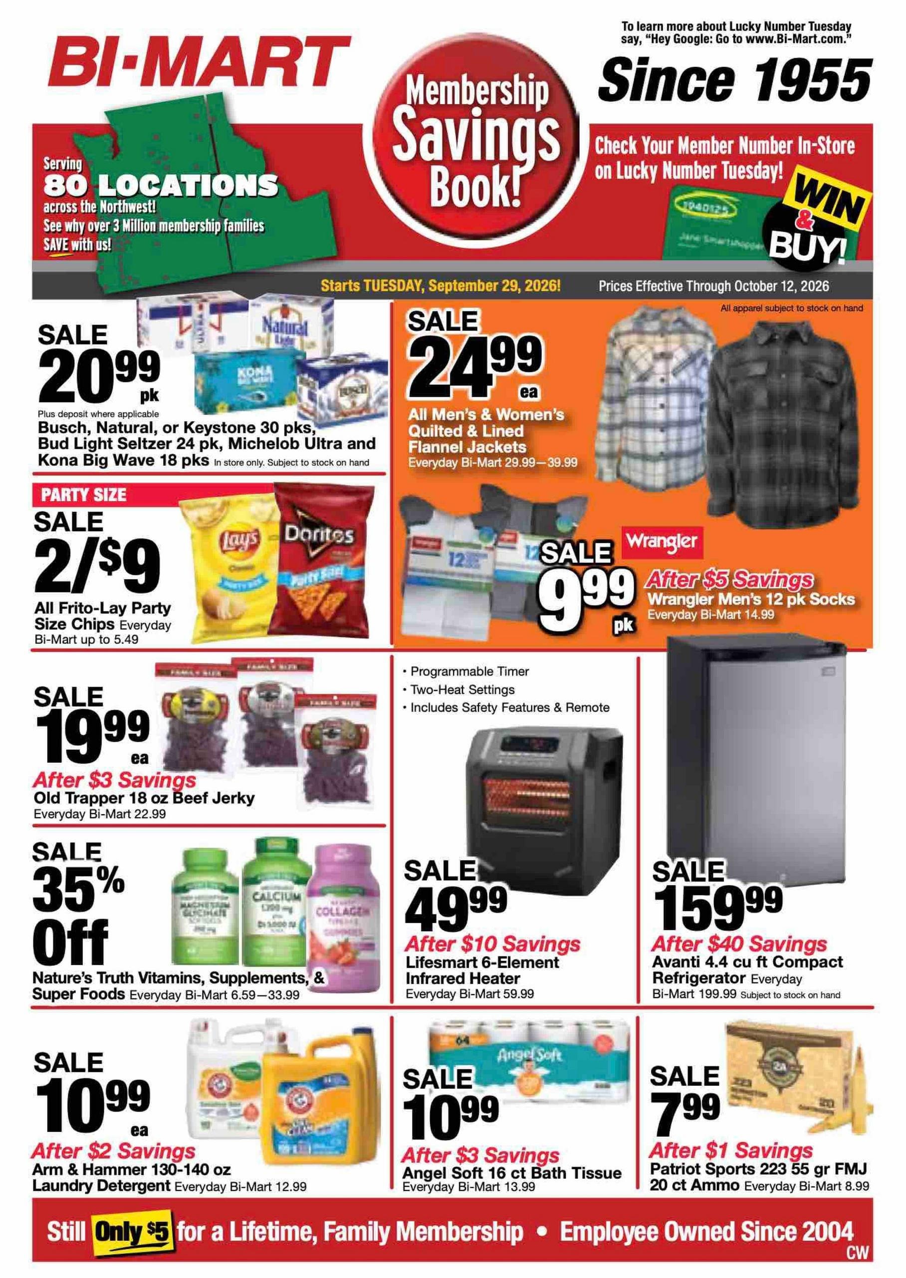 Bi-Mart weekly ad page 1