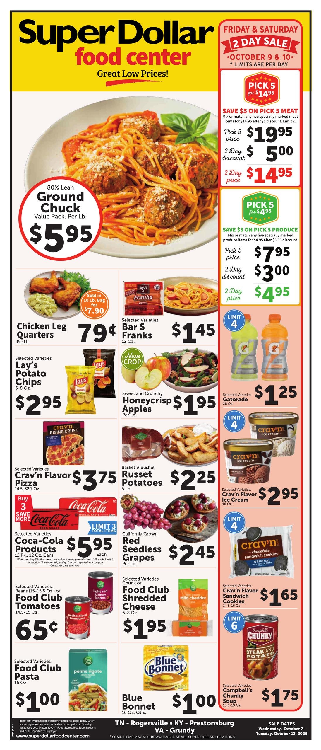 Super Dollar weekly ad page 1
