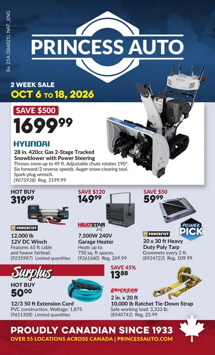 Princess Auto National Sale