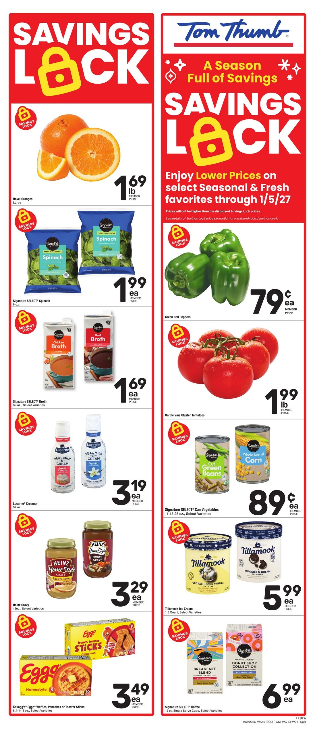 Tom Thumb weekly ad page 1