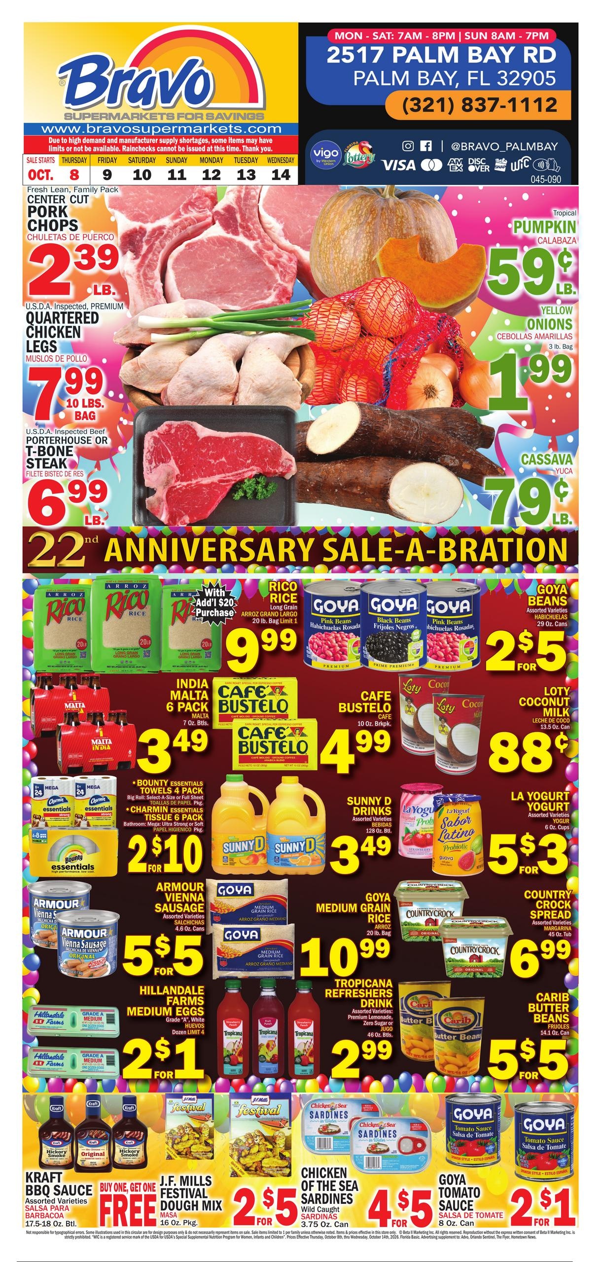 Bravo Supermarket weekly ad page 1