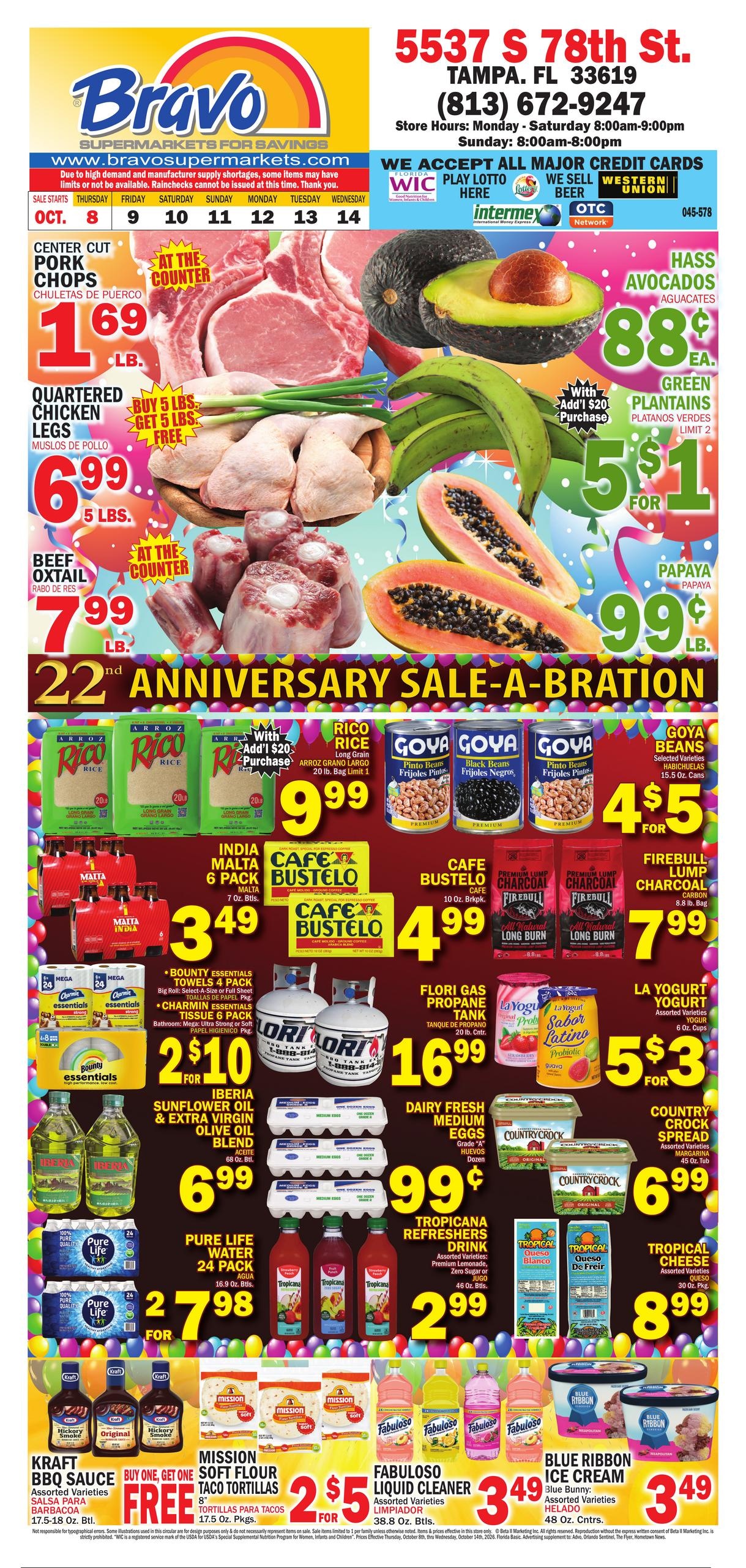 Bravo Supermarket weekly ad page 1