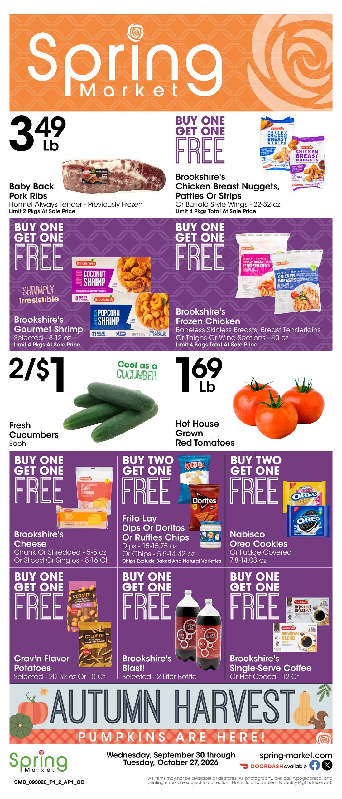Spring Market weekly ad page 1