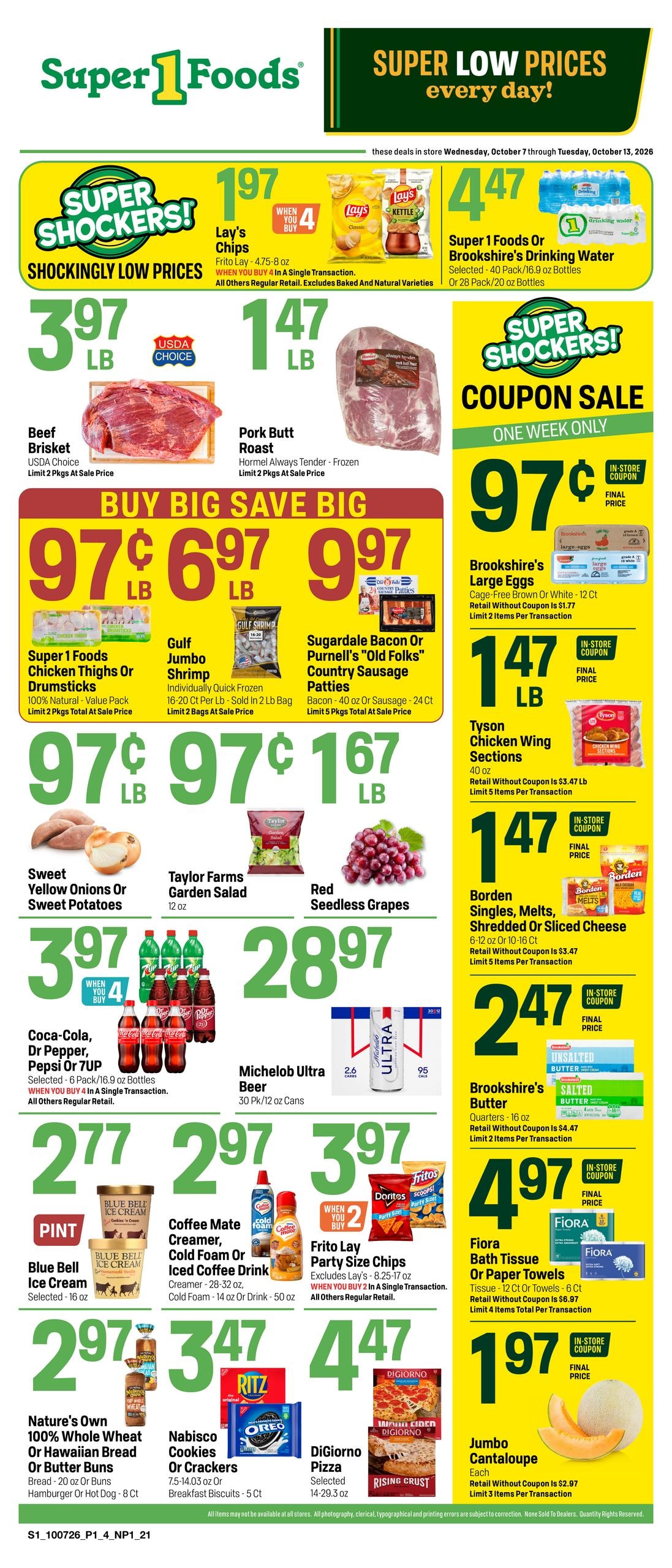 Super 1 Foods & Discount Pharmacy weekly ad page 1