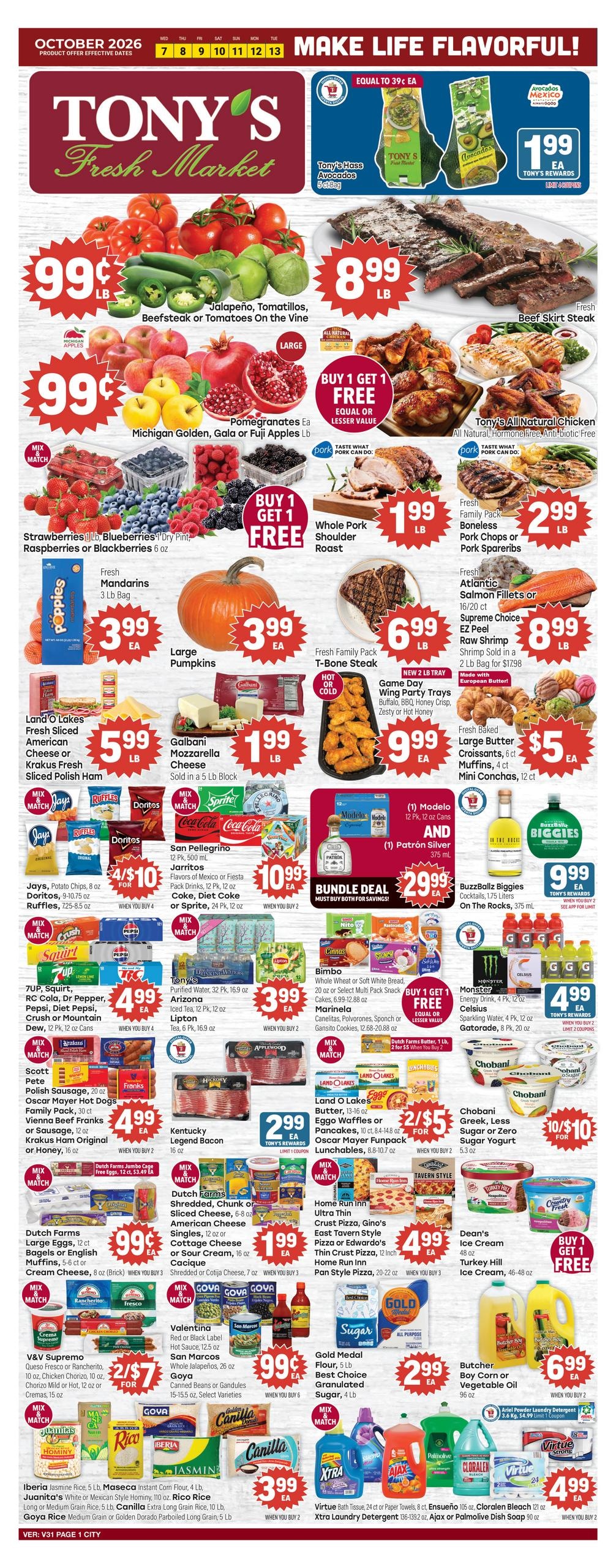 Tony's Fresh Market weekly ad page 1
