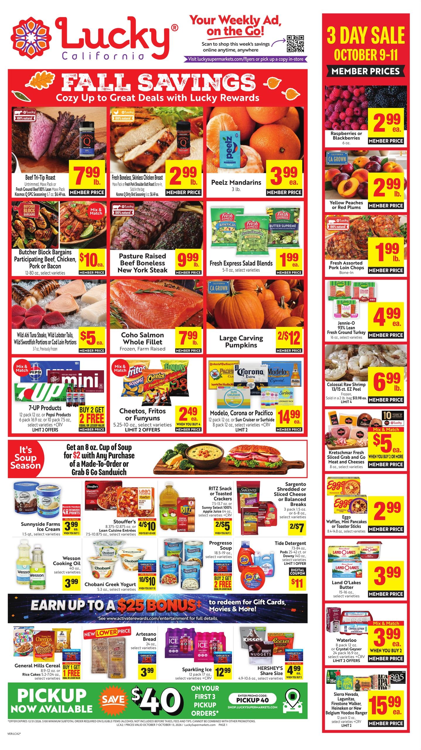 Lucky Supermarkets weekly ad page 1