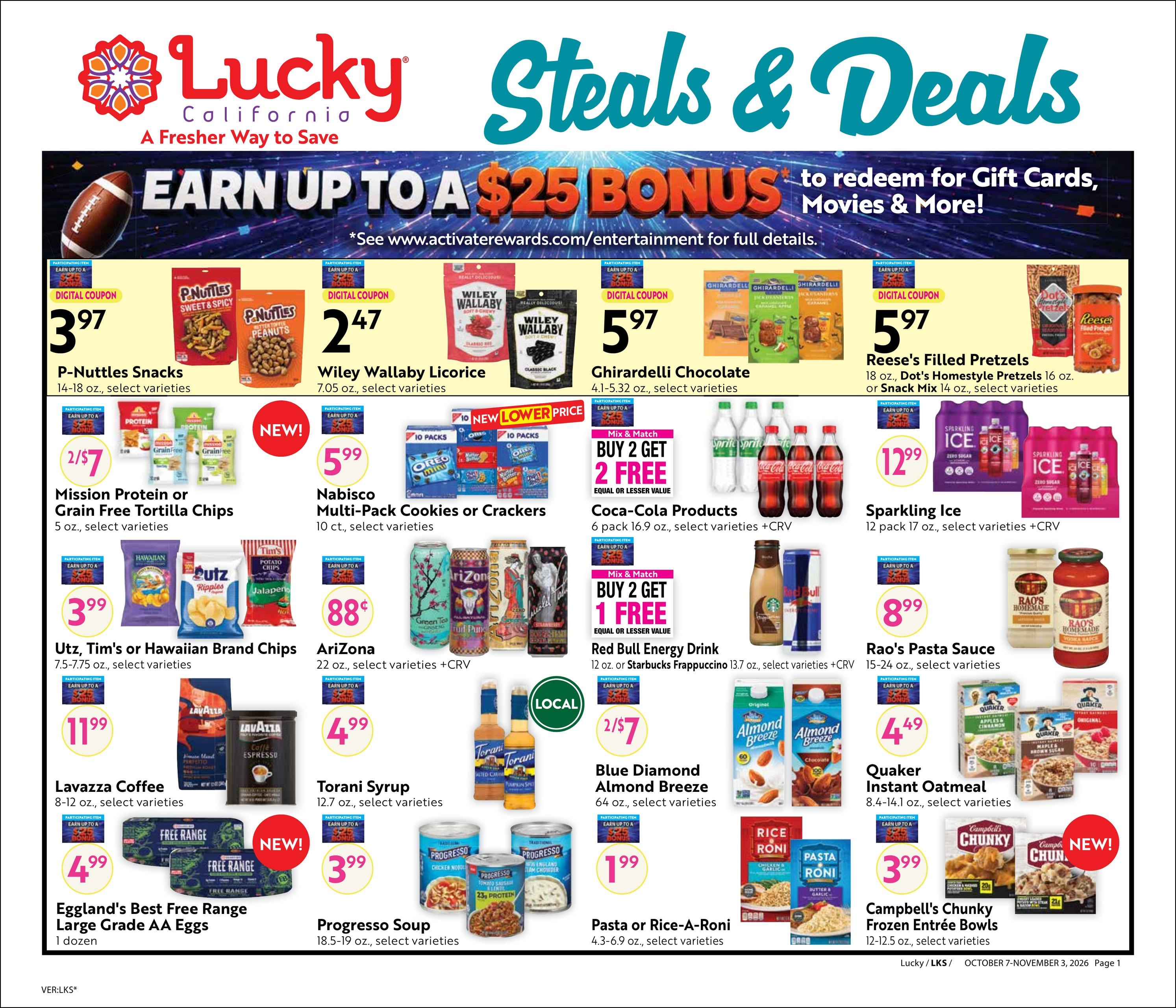 Lucky Supermarkets weekly ad page 1