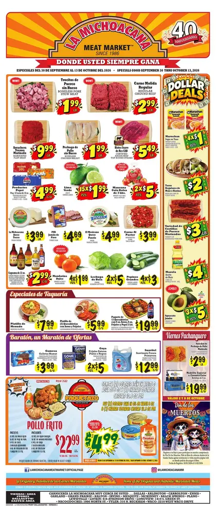 La Michoacana Meat Market Indexed Bi-Weekly