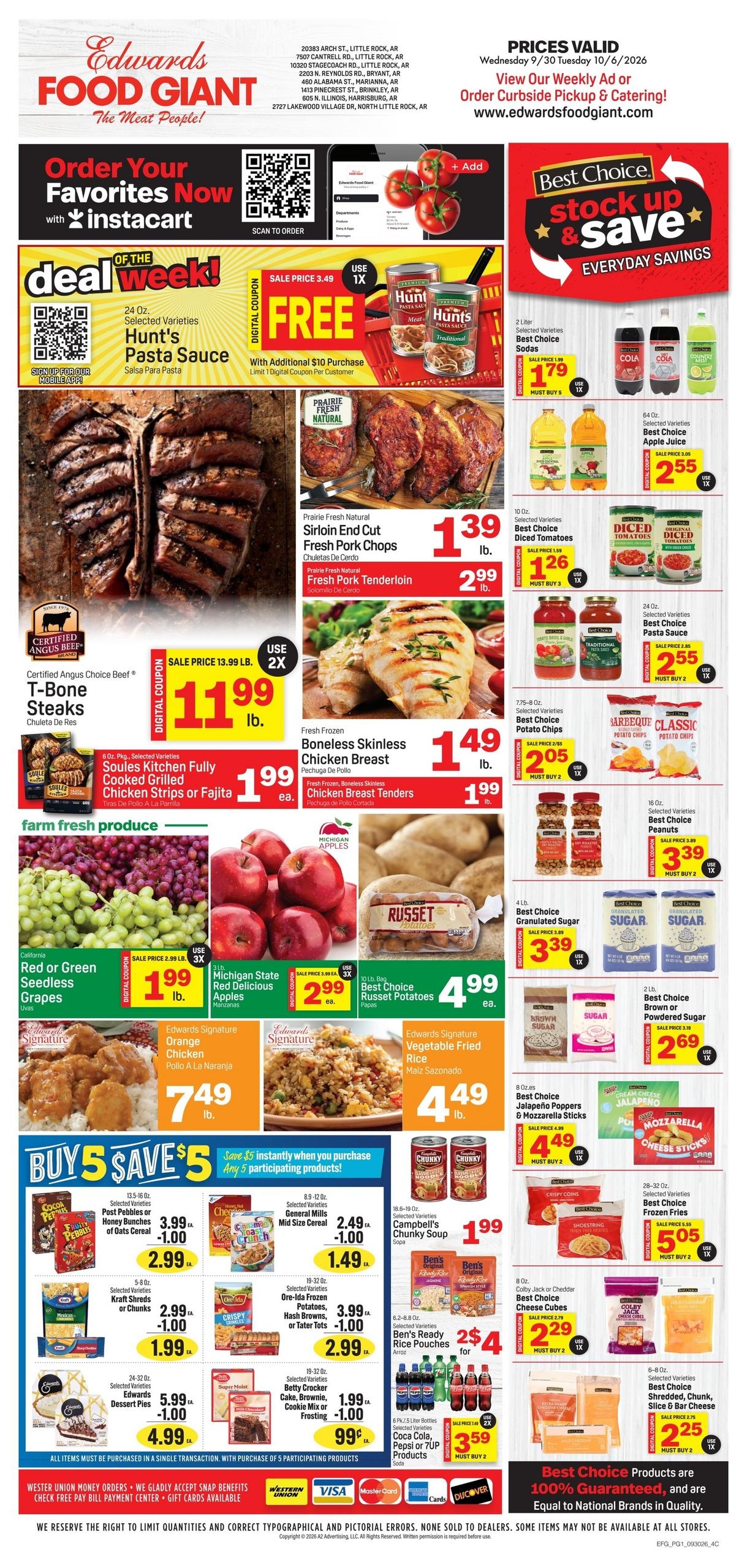 Edwards Food Giant weekly ad page 1