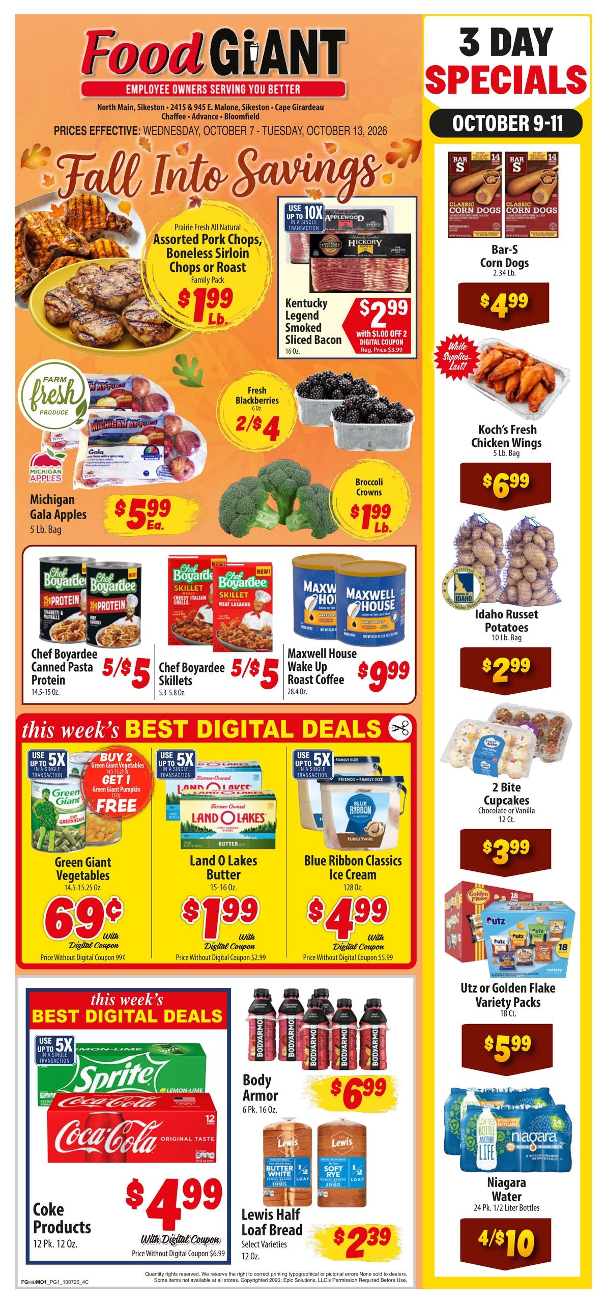Food Giant weekly ad page 1