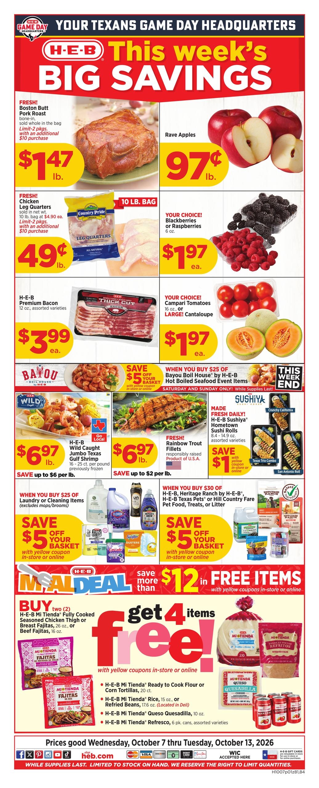 H-E-B weekly ad page 1