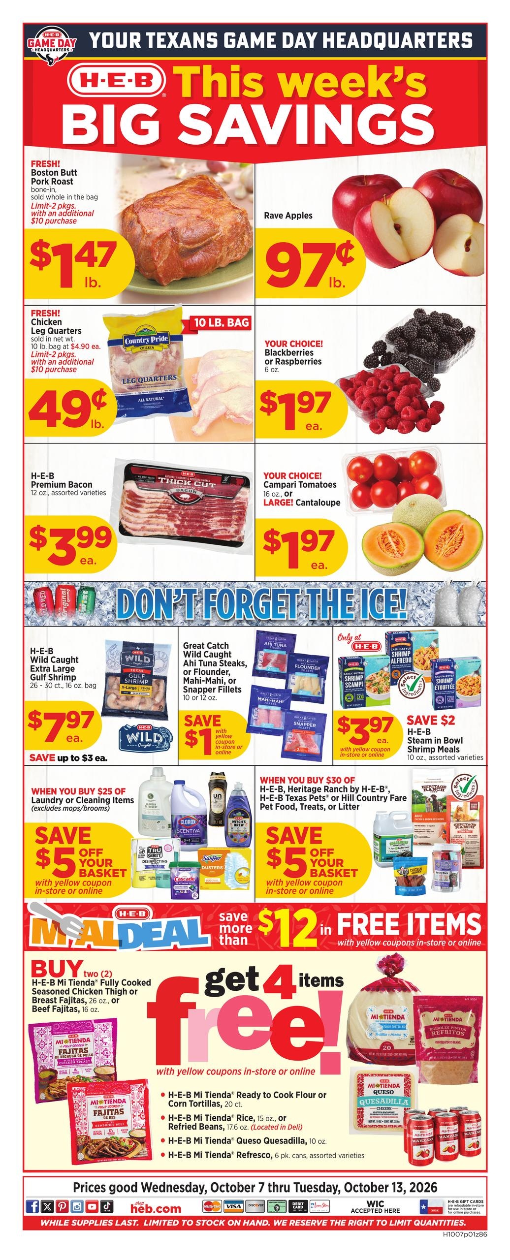 H-E-B weekly ad page 1