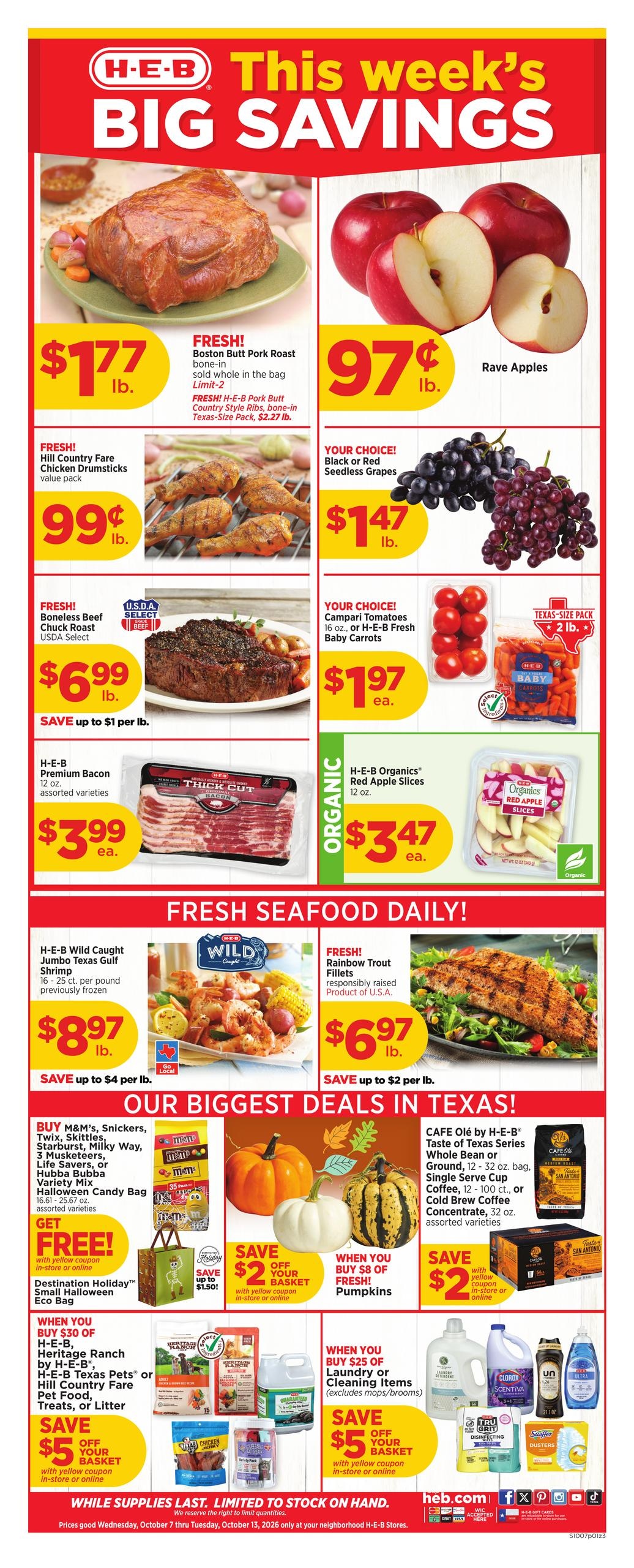 H-E-B weekly ad page 1