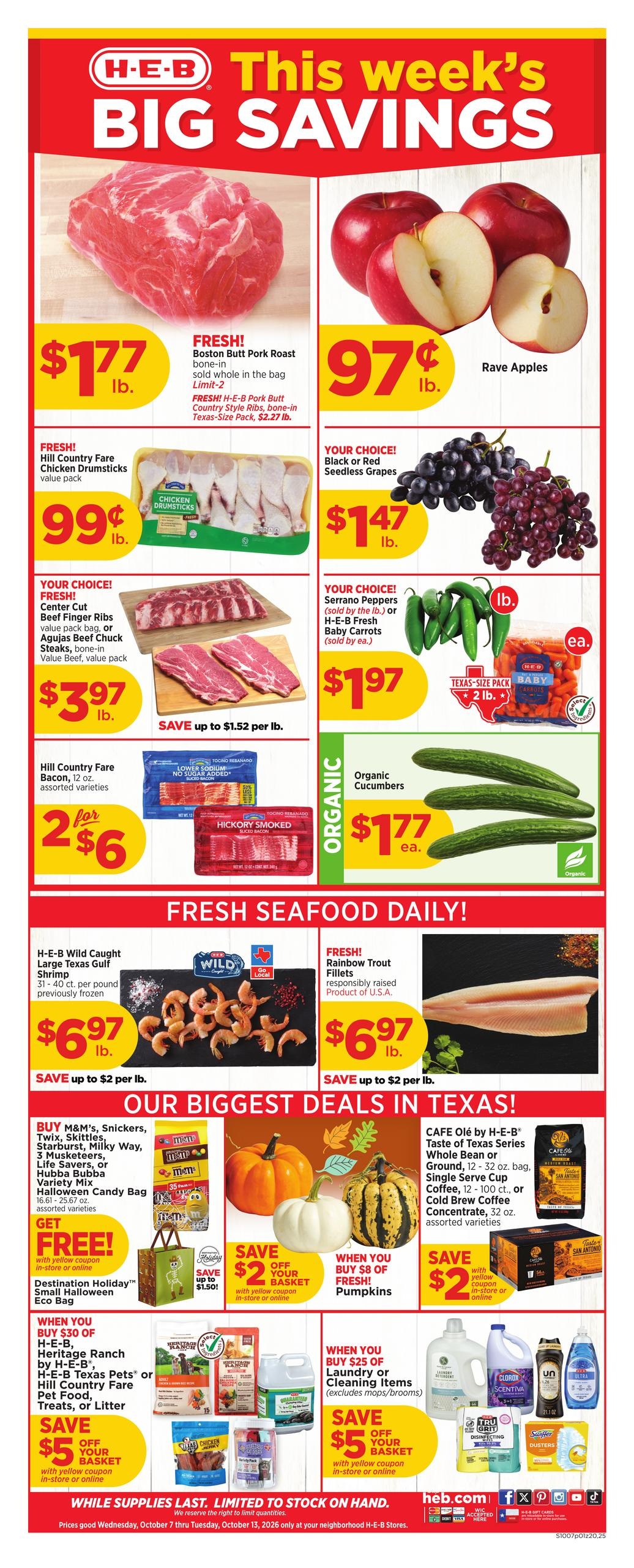 H-E-B weekly ad page 1