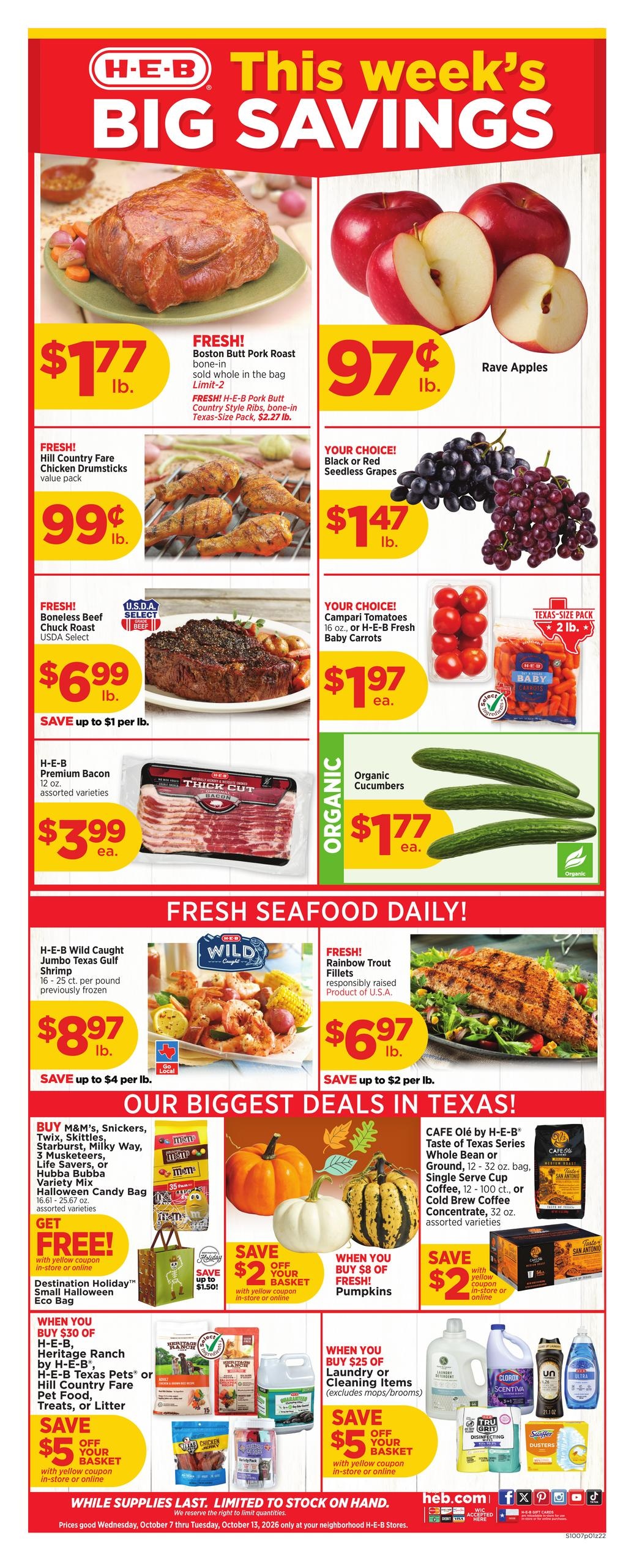 H-E-B weekly ad page 1