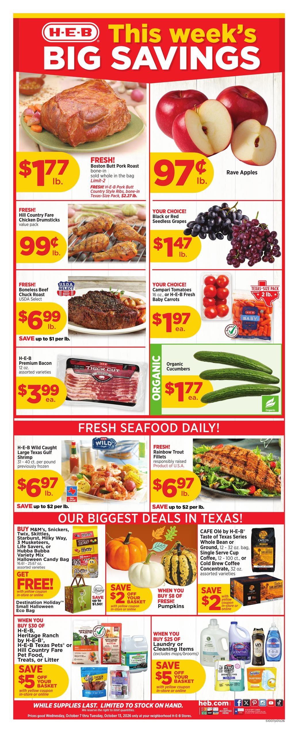 H-E-B weekly ad page 1
