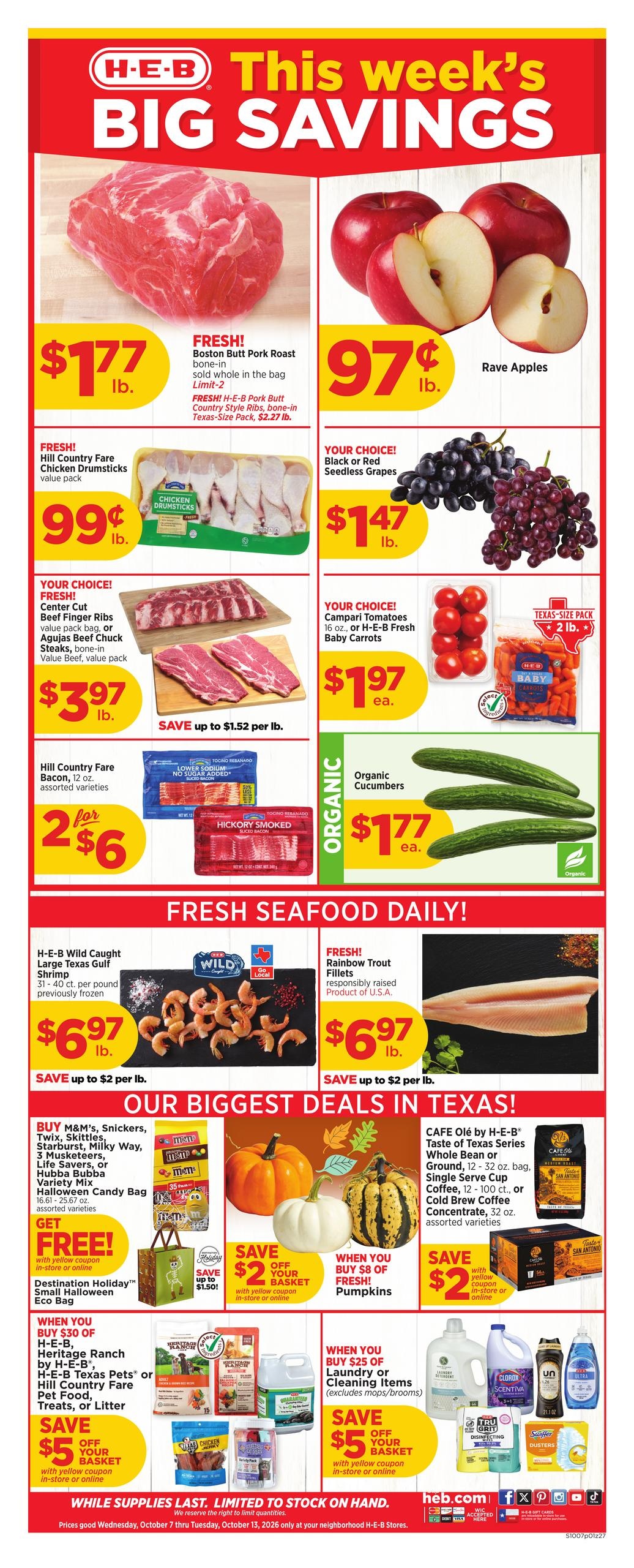 H-E-B weekly ad page 1