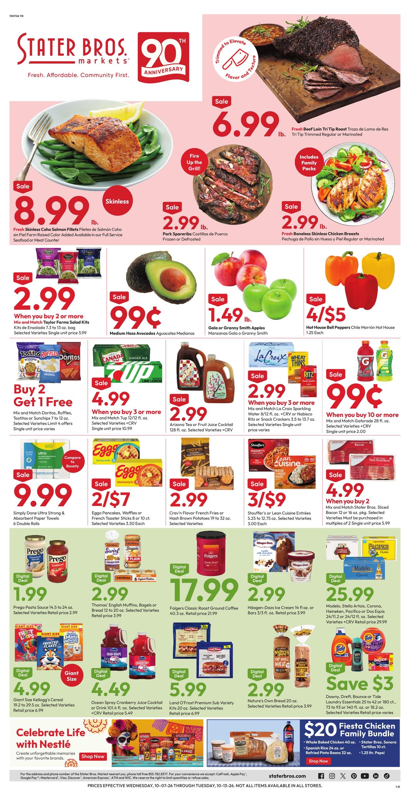 Stater Bros. Markets weekly ad page 1