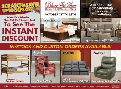 Blair & Son Home Furnishings Indexed Weekly