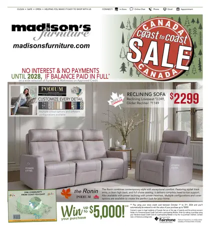 Madison's Furniture Indexed Monthly