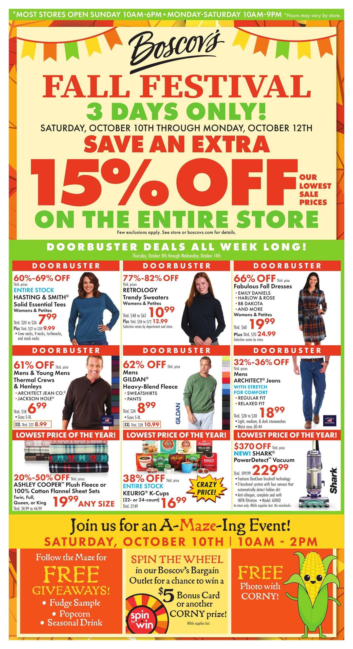 Boscov's weekly ad page 1