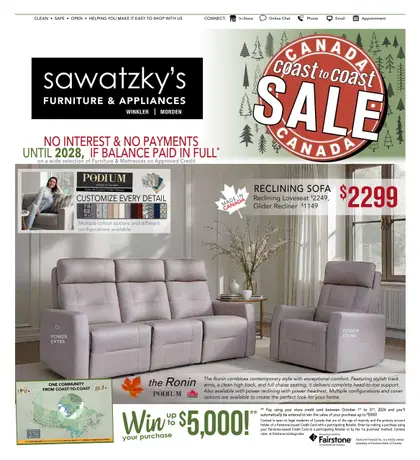Sawatzky's Furniture & Appliances Indexed Monthly 