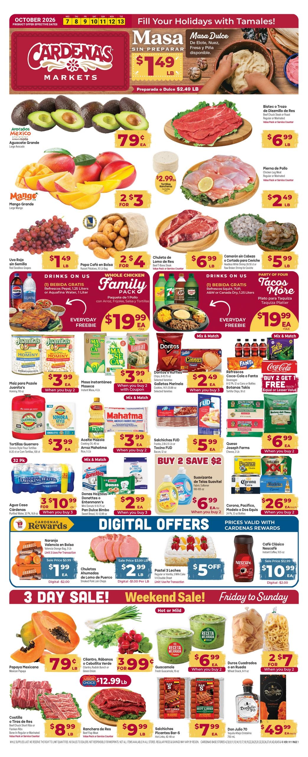 Cardenas Markets weekly ad page 1