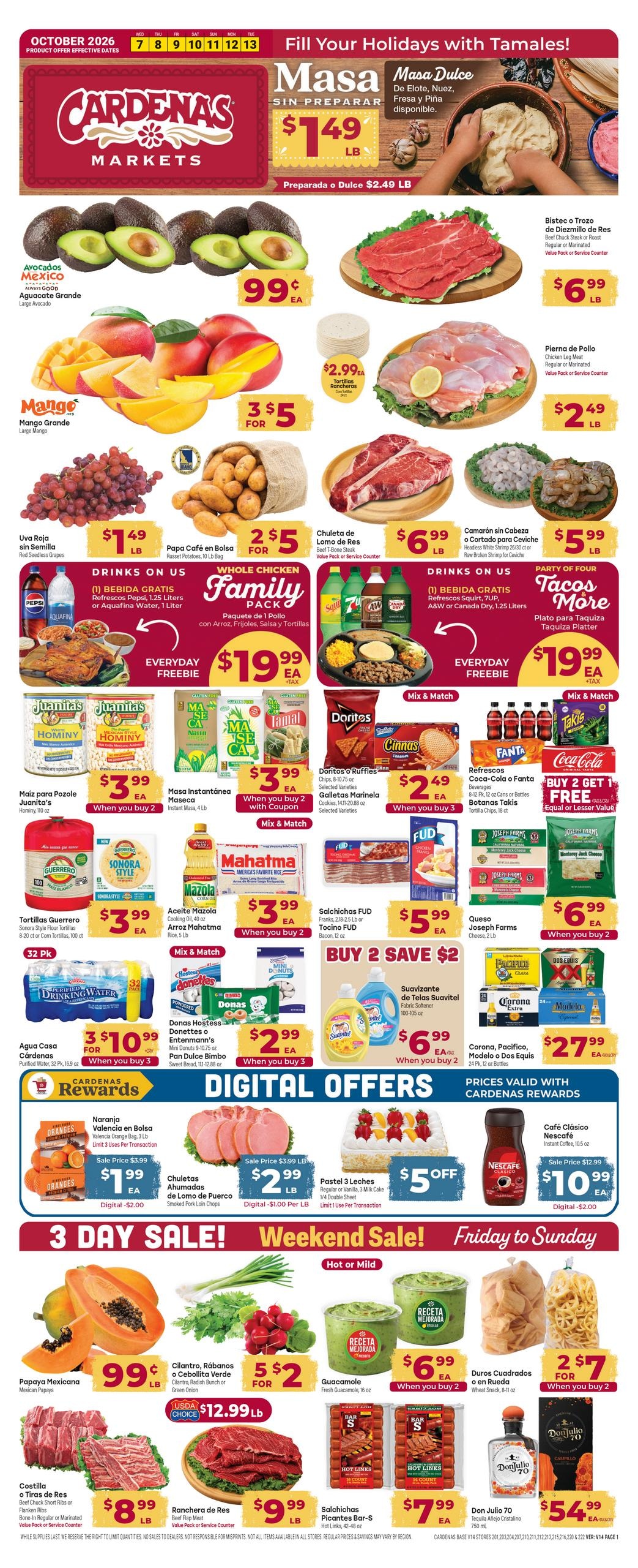 Cardenas Markets weekly ad page 1