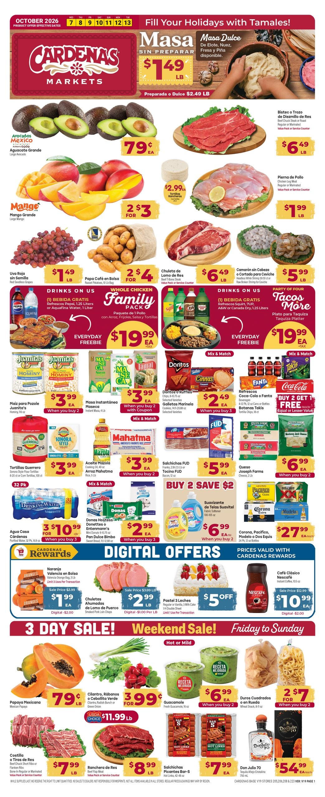 Cardenas Markets weekly ad page 1