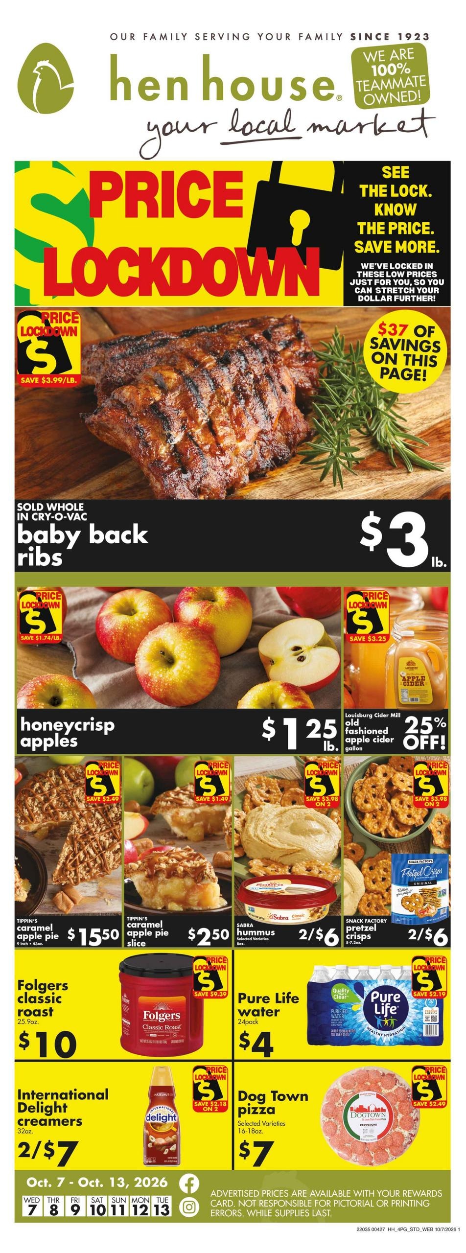 Hen House weekly ad page 1