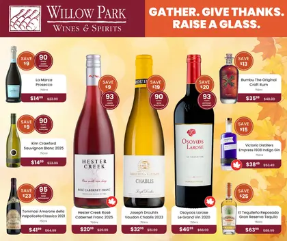 Willow Park Wines & Spirits Flyer