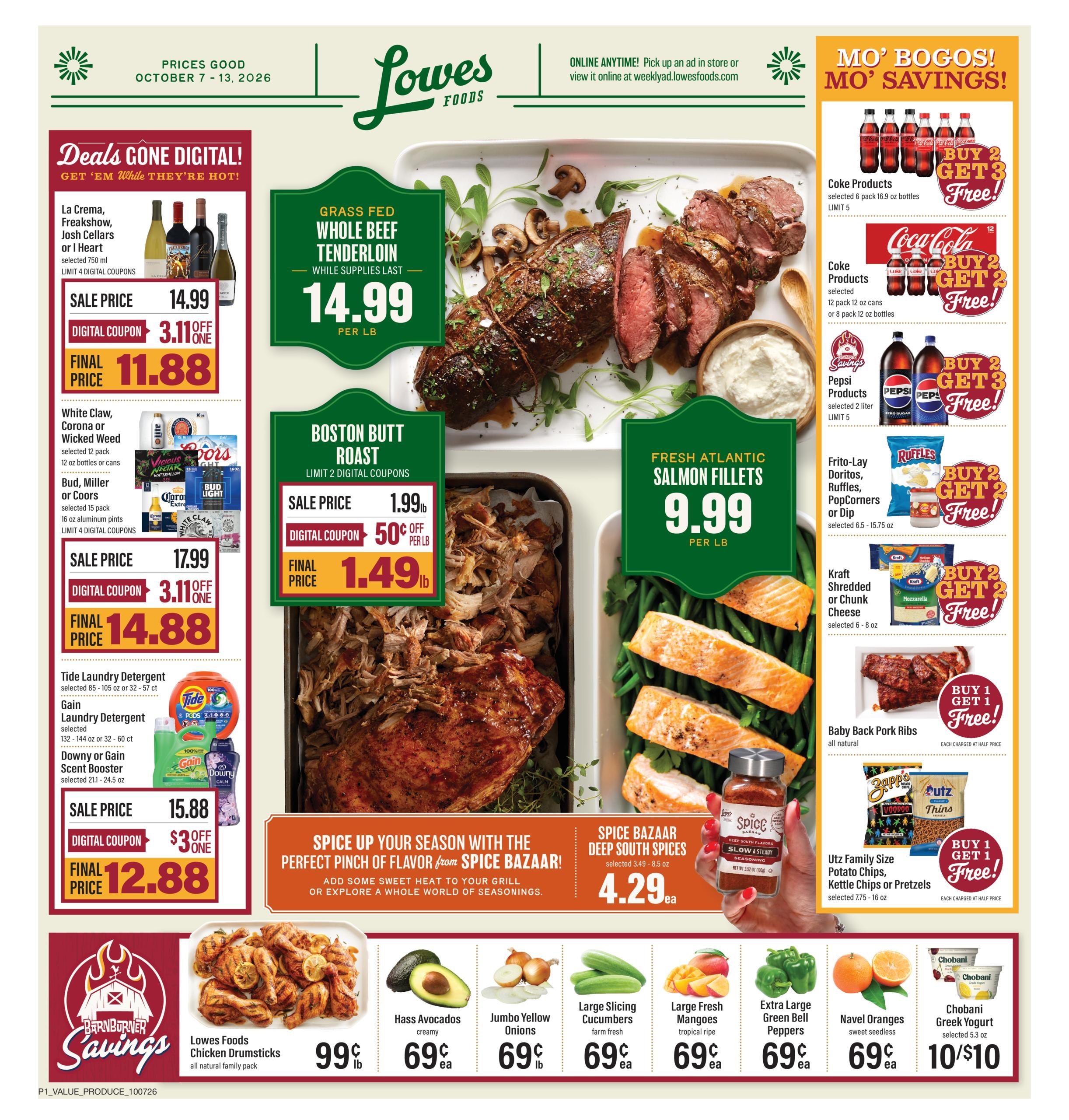 Lowes Foods weekly ad page 1
