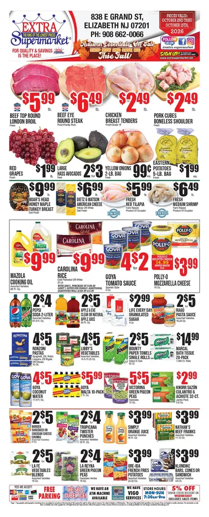 Extra Supermarket Indexed Bi-Weekly