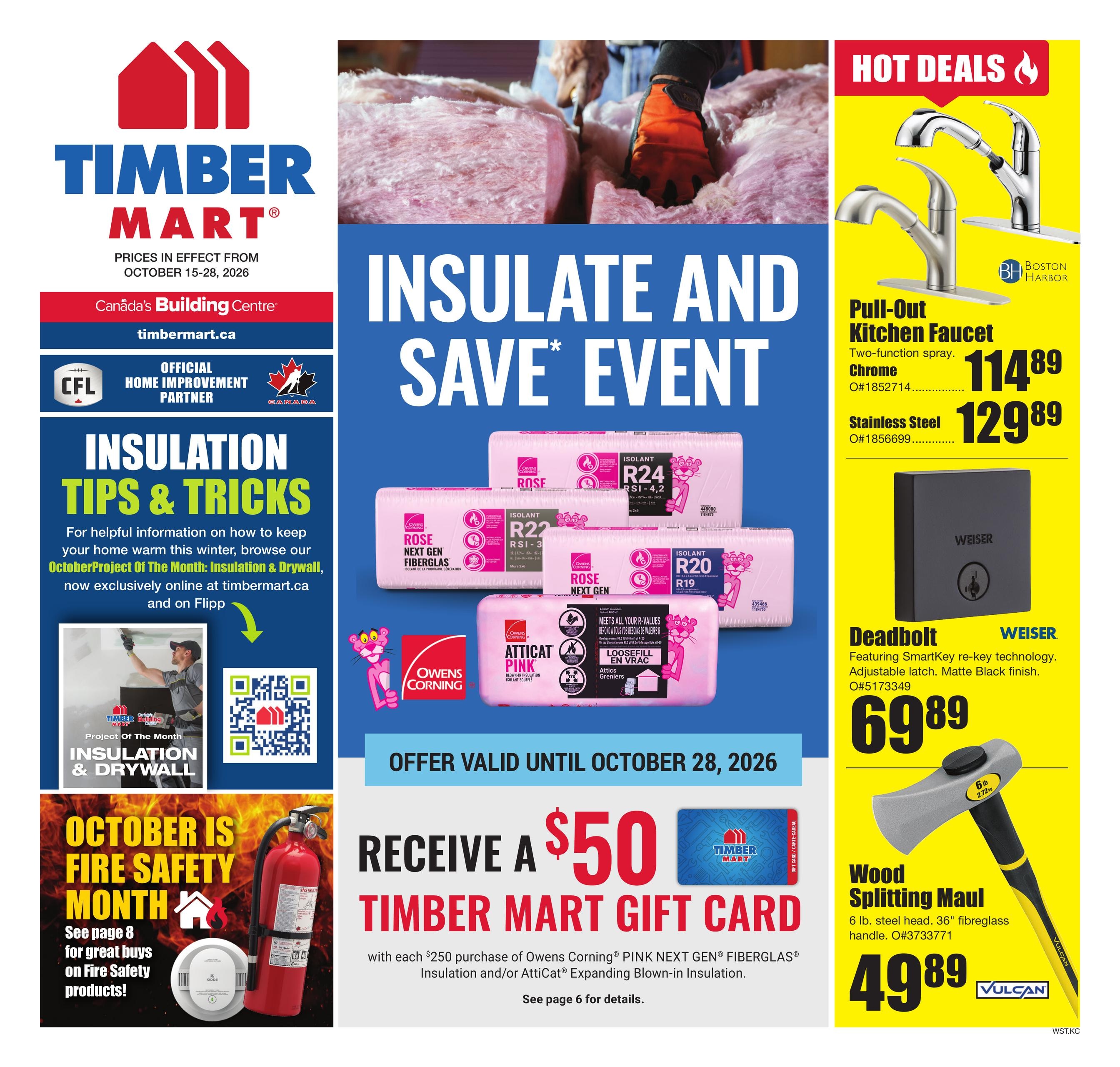 Timber Mart flyer page 1