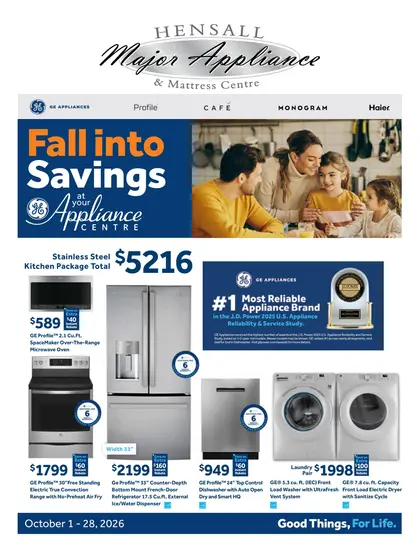 Hensall Major Appliances & Mattress Centre Monthly
