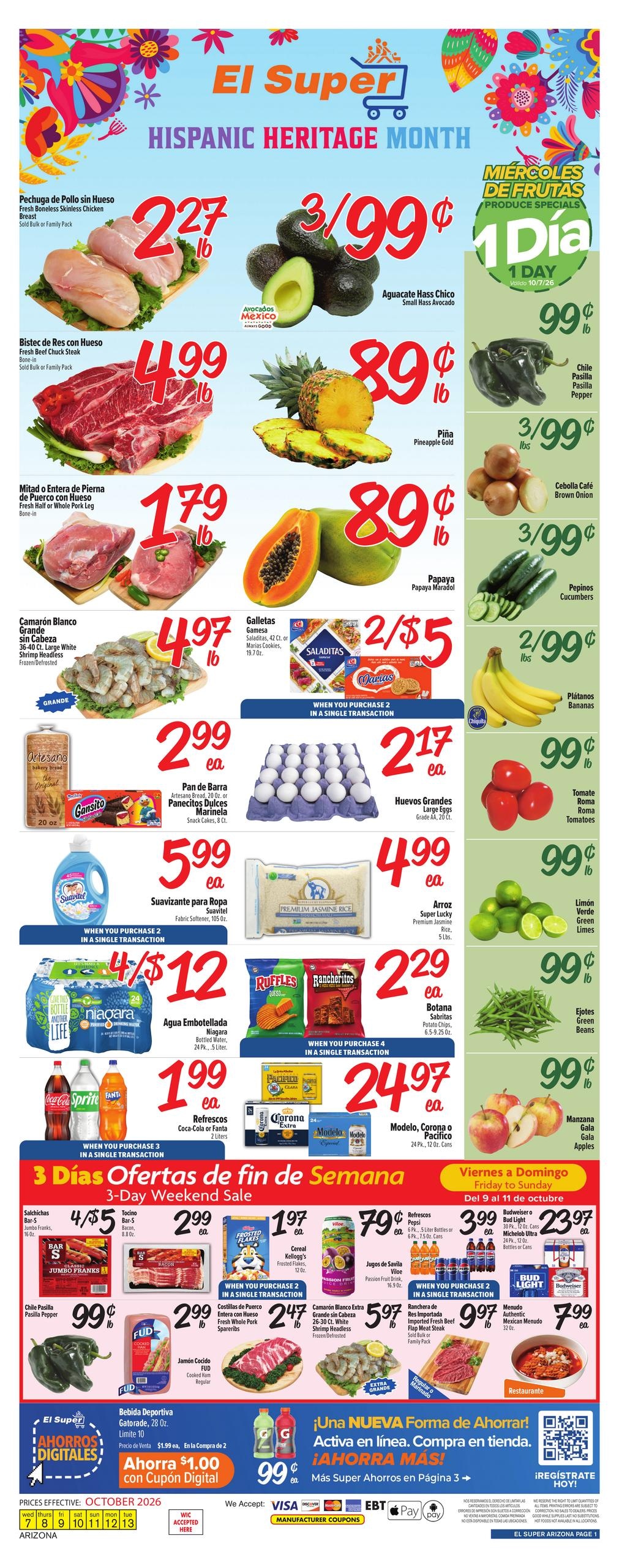El Super weekly ad page 1