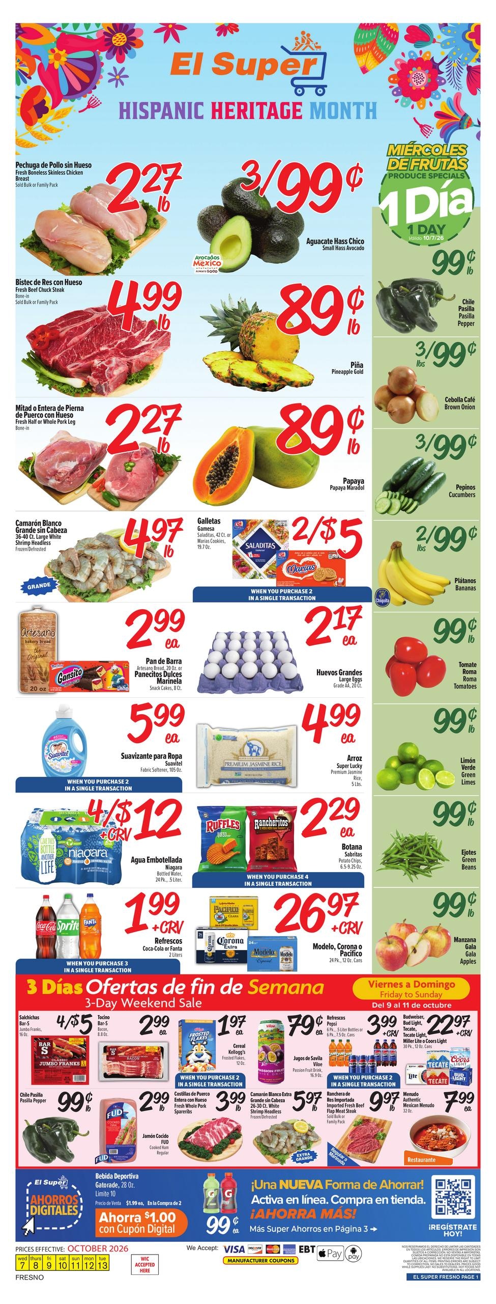 El Super weekly ad page 1