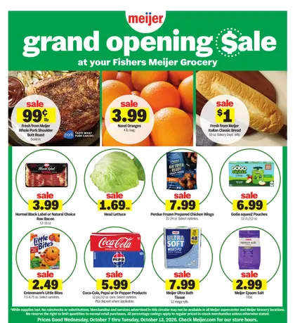Meijer grand opening sale