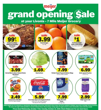 Meijer grand opening sale