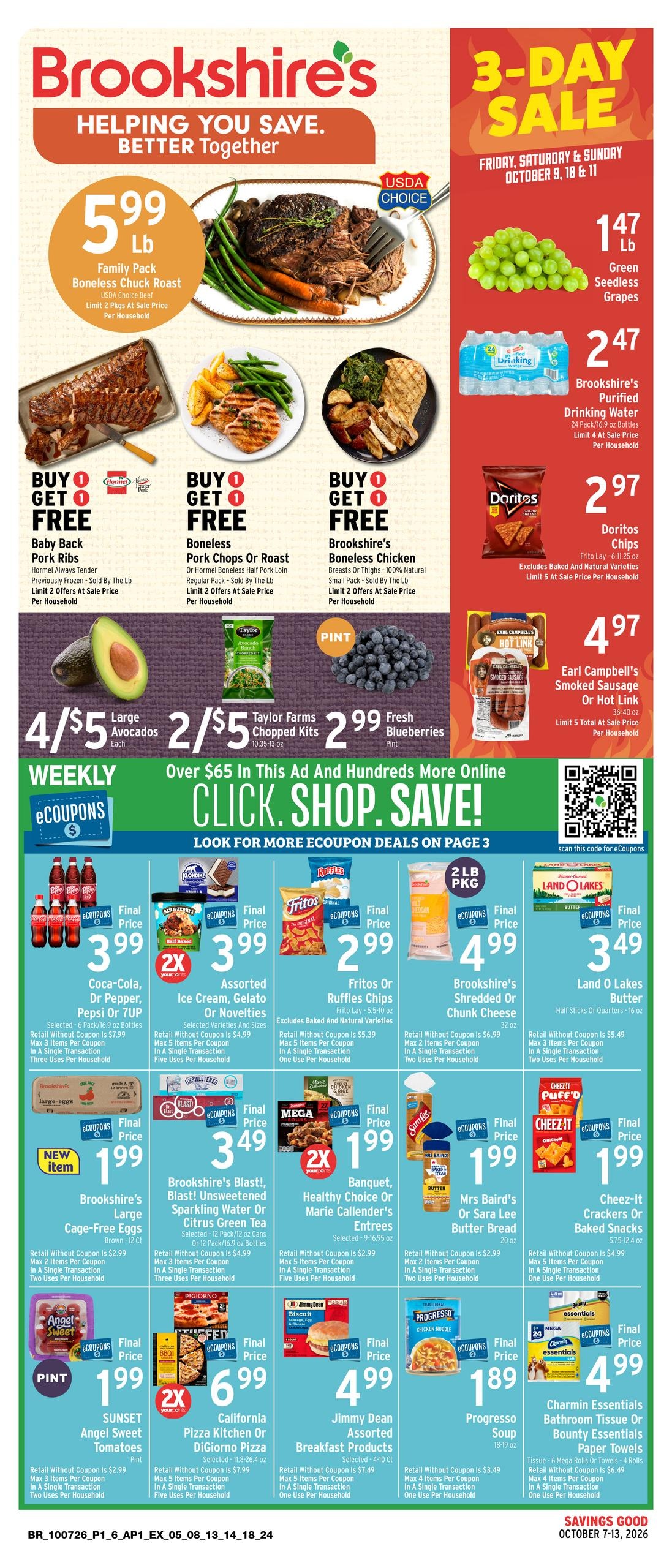 Brookshire's weekly ad page 1