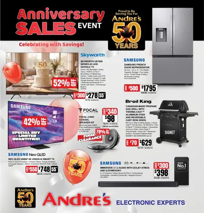 Andre's Electronics Anniversary Sales Flyer