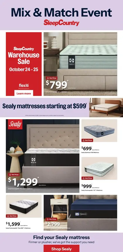 Sleep Country Canada eFlyer