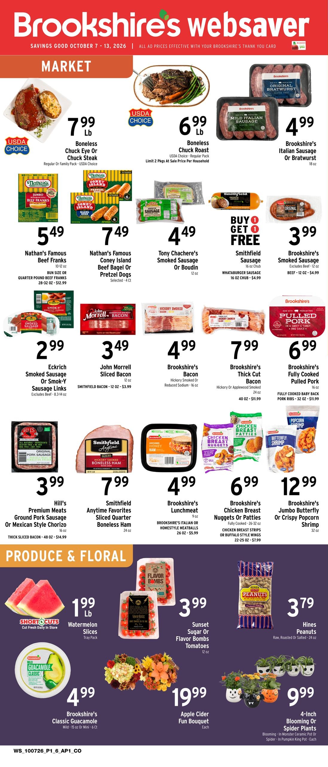 Brookshire's weekly ad page 1