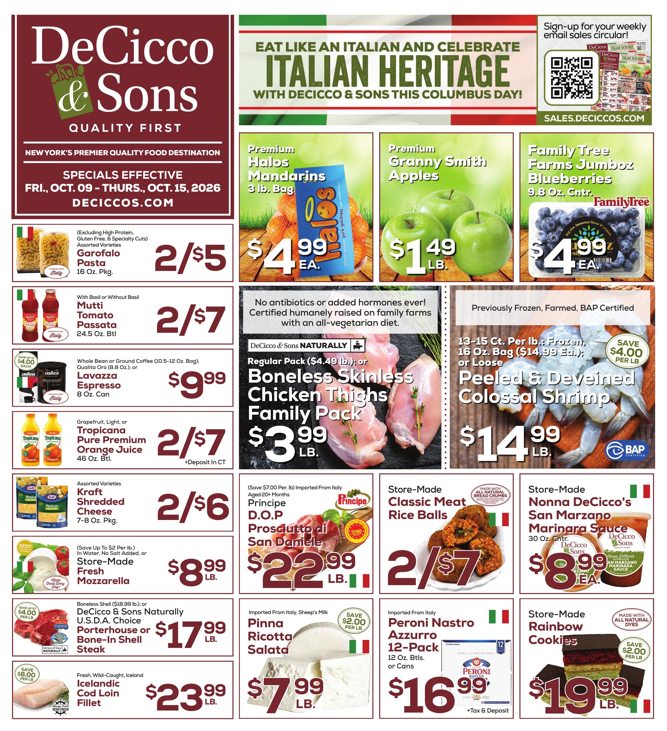 DeCicco & Sons weekly ad page 1