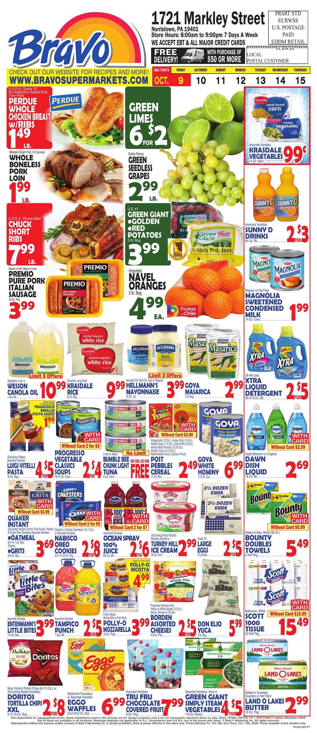 Bravo Supermarket weekly ad page 1