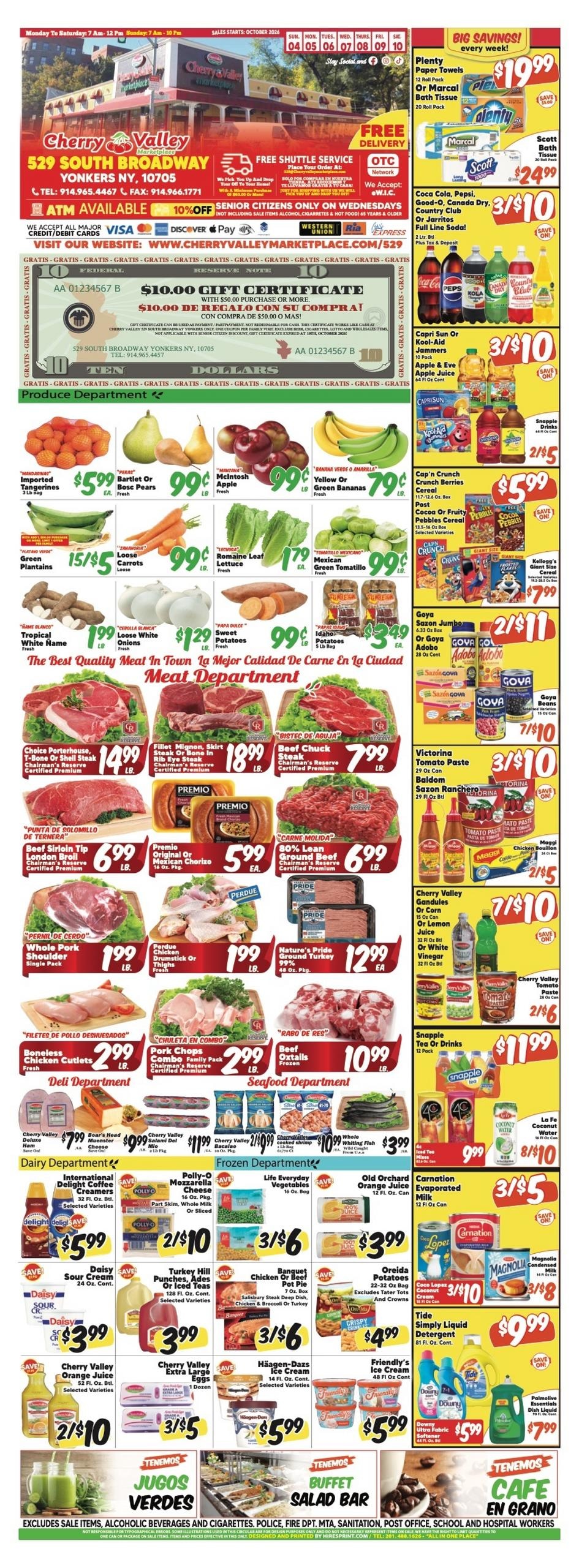 Cherry Valley Marketplace weekly ad page 1