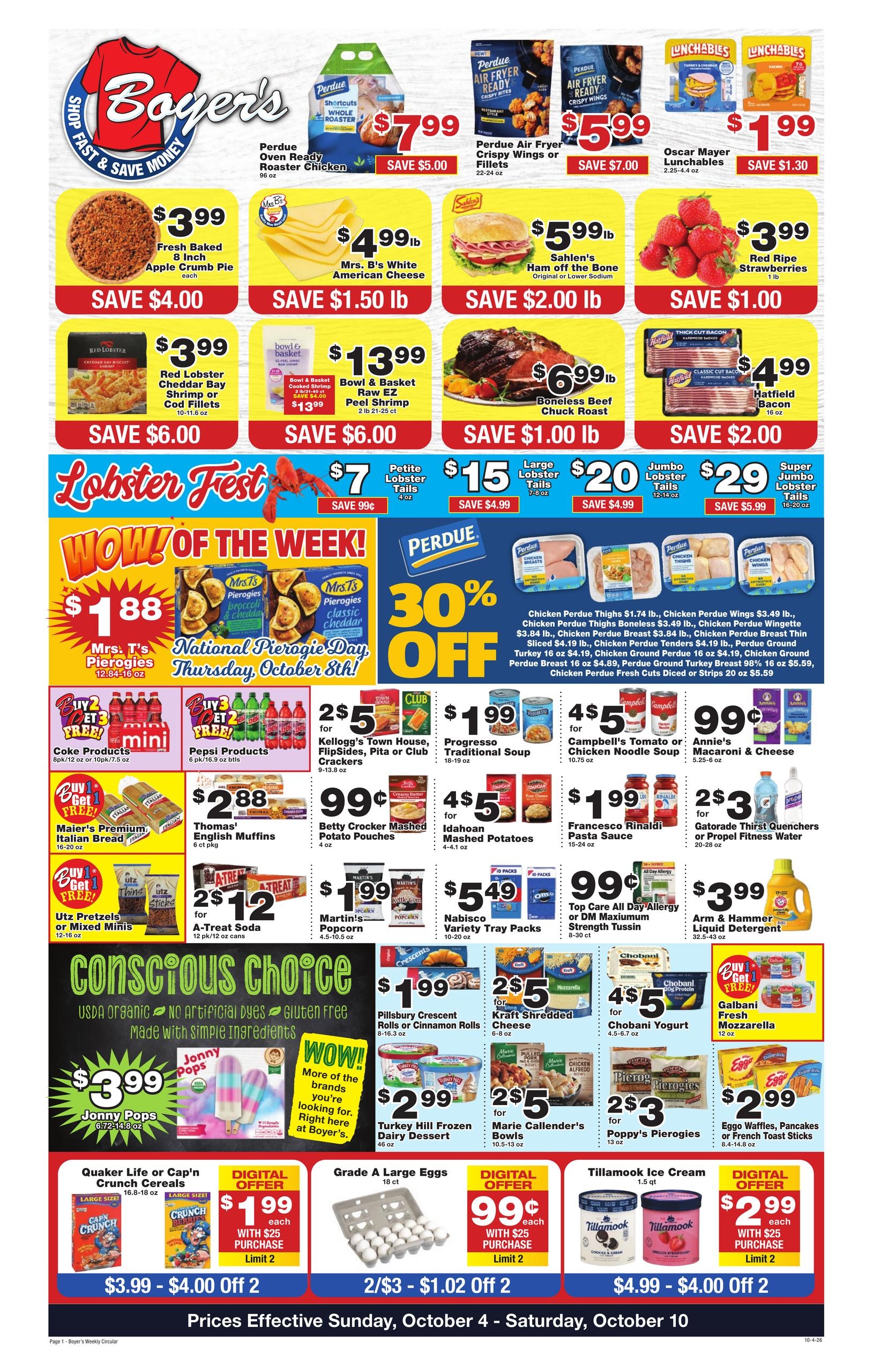Boyer's Food Markets weekly ad page 1