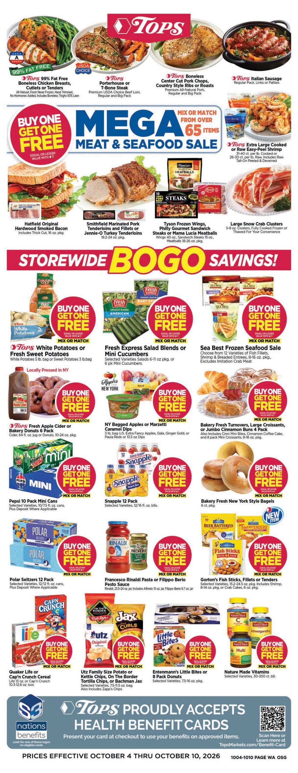 Tops Friendly Markets weekly ad page 1