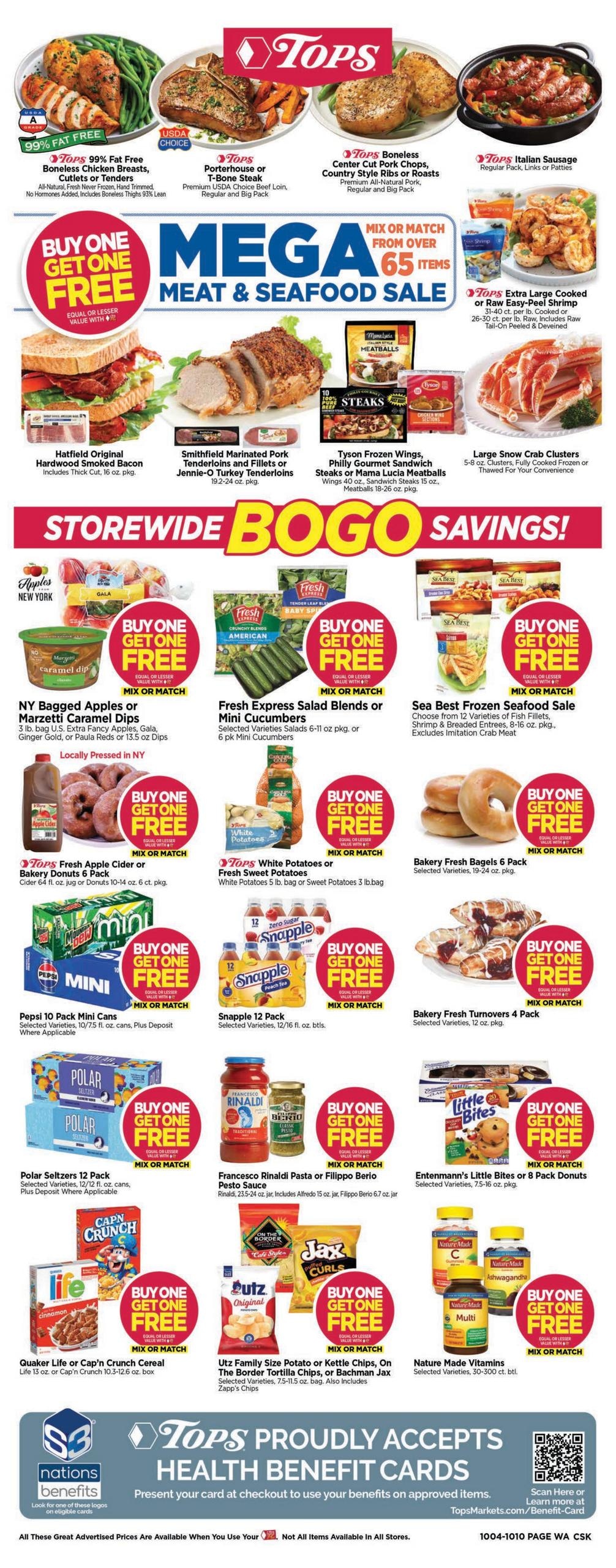 Tops Friendly Markets weekly ad page 1